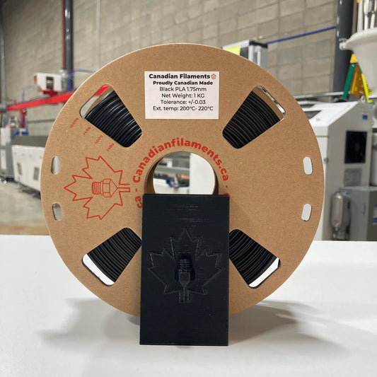 Noir - Filaments canadiens PLA coloré - 1 kg, 1,75 mm
