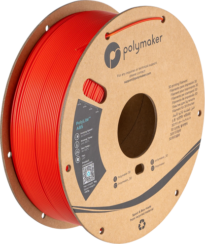 Red - Polymaker PolyLite™ ABS - 1.75mm, 1kg
