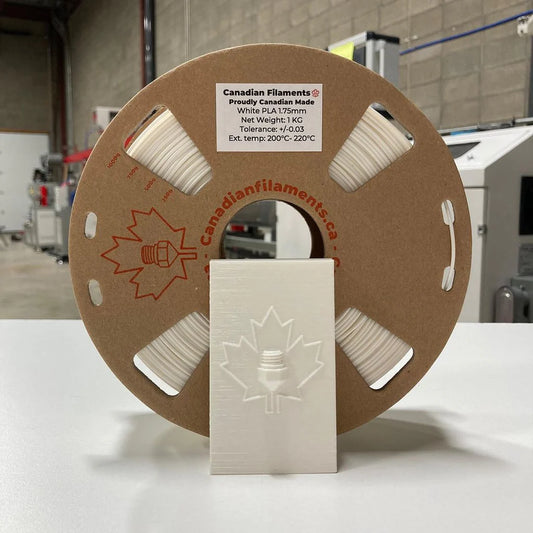 White - Canadian Filaments Coloured PLA - 1kg, 1.75mm