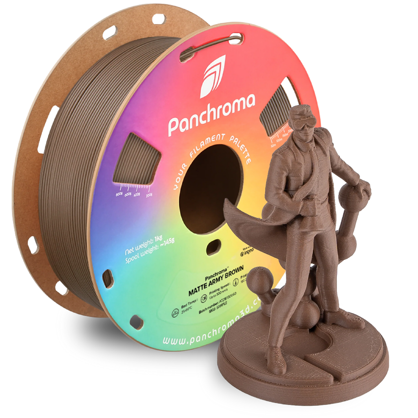 Army Brown - Polymaker Panchroma™ Matte PLA - 1.75mm, 1kg